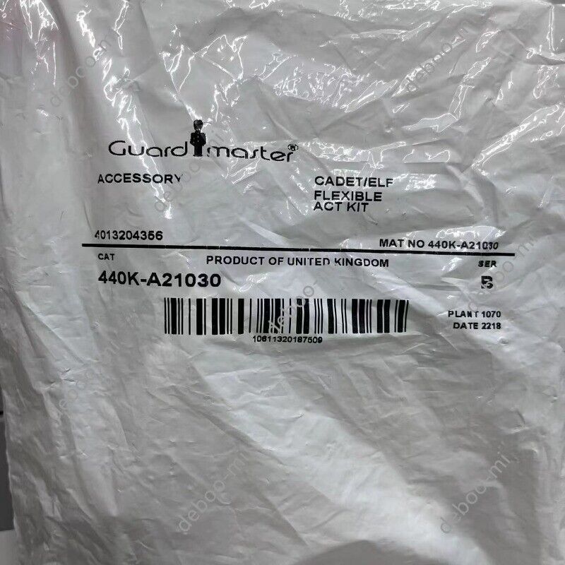 Allen-Bradley 440K-A21030 Guard Master Safety Interlock Act Kit in packaging, product of United Kingdom.