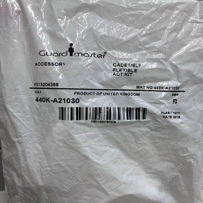 Allen-Bradley 440K-A21030 Guard Master Safety Interlock Act Kit in packaging, product of United Kingdom.