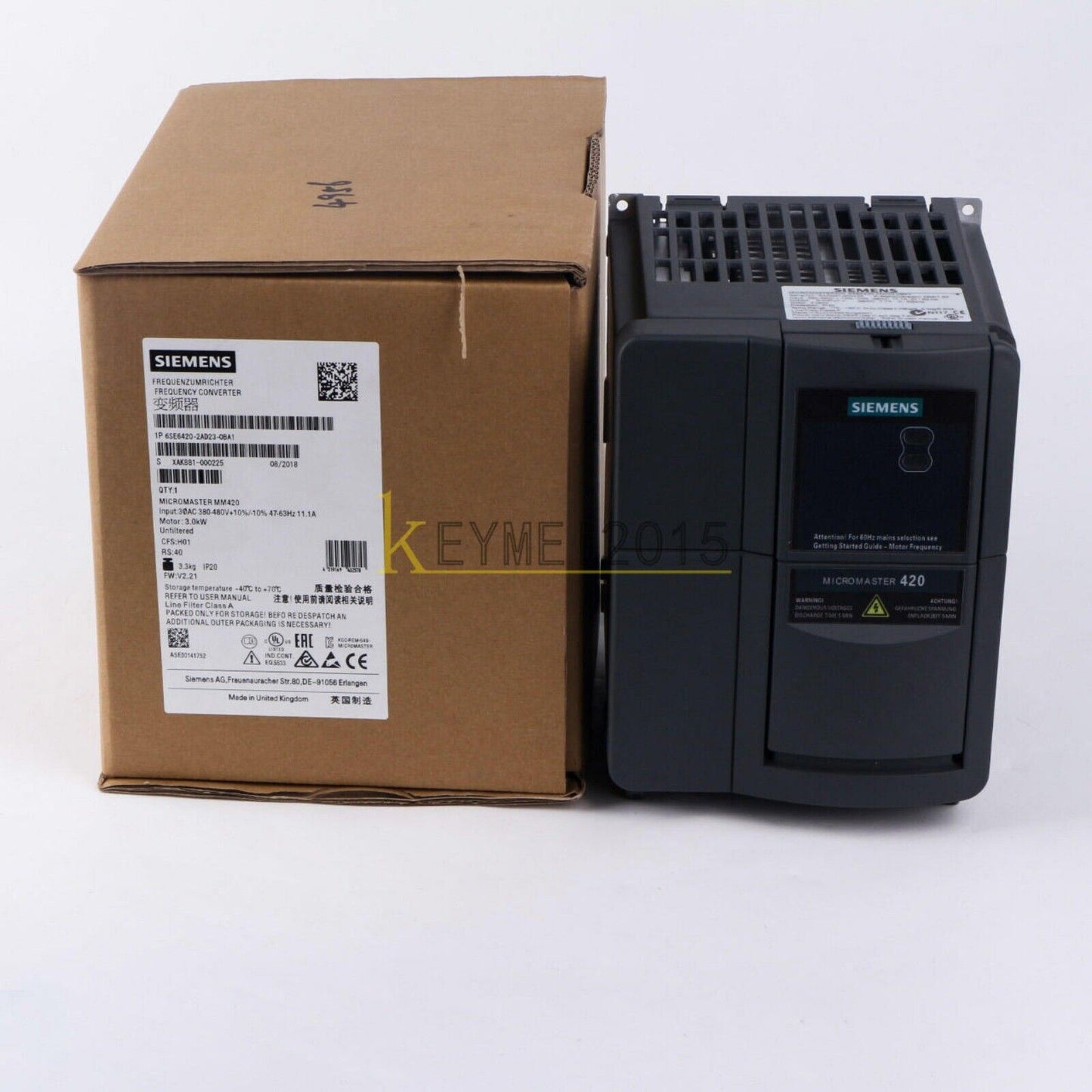 Series: Variable Frequency Drive | Siemens | 6SE6420-2AD23-0BA1 6SE6 420-2AD23-0BA1 MICROMASTER 420 with Filter