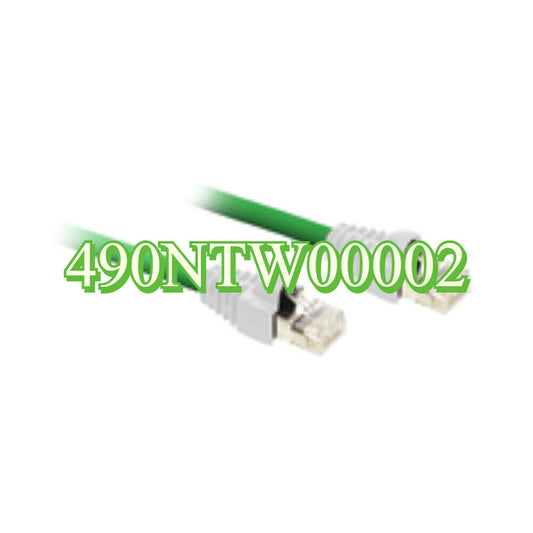 Schneider Electric 490NTW00002 PLC Module Ethernet Cable, Green