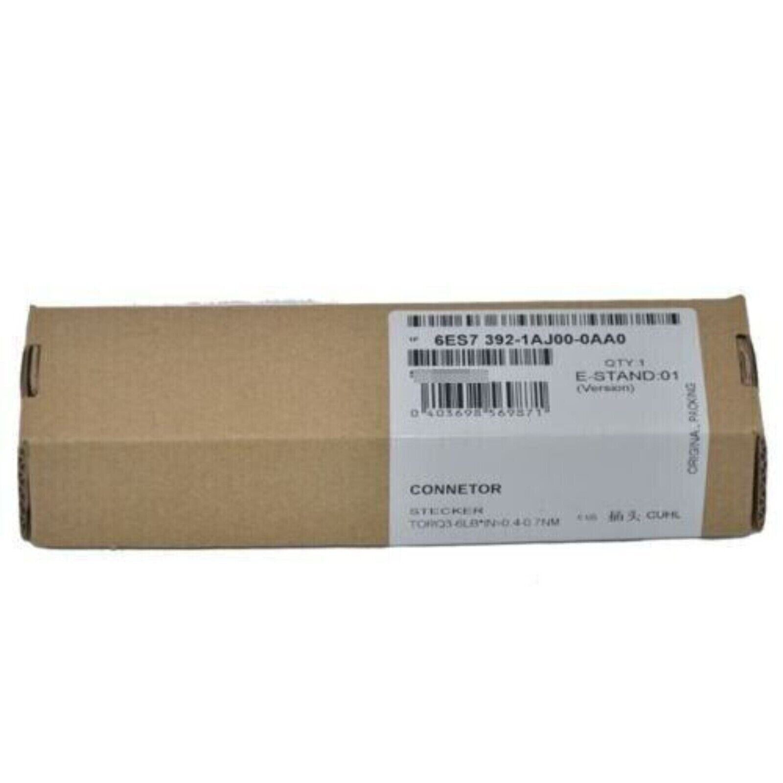 Siemens S7-300 Front Connectors 6ES7 392-1AJ00-0AA0 in brown cardboard box.
