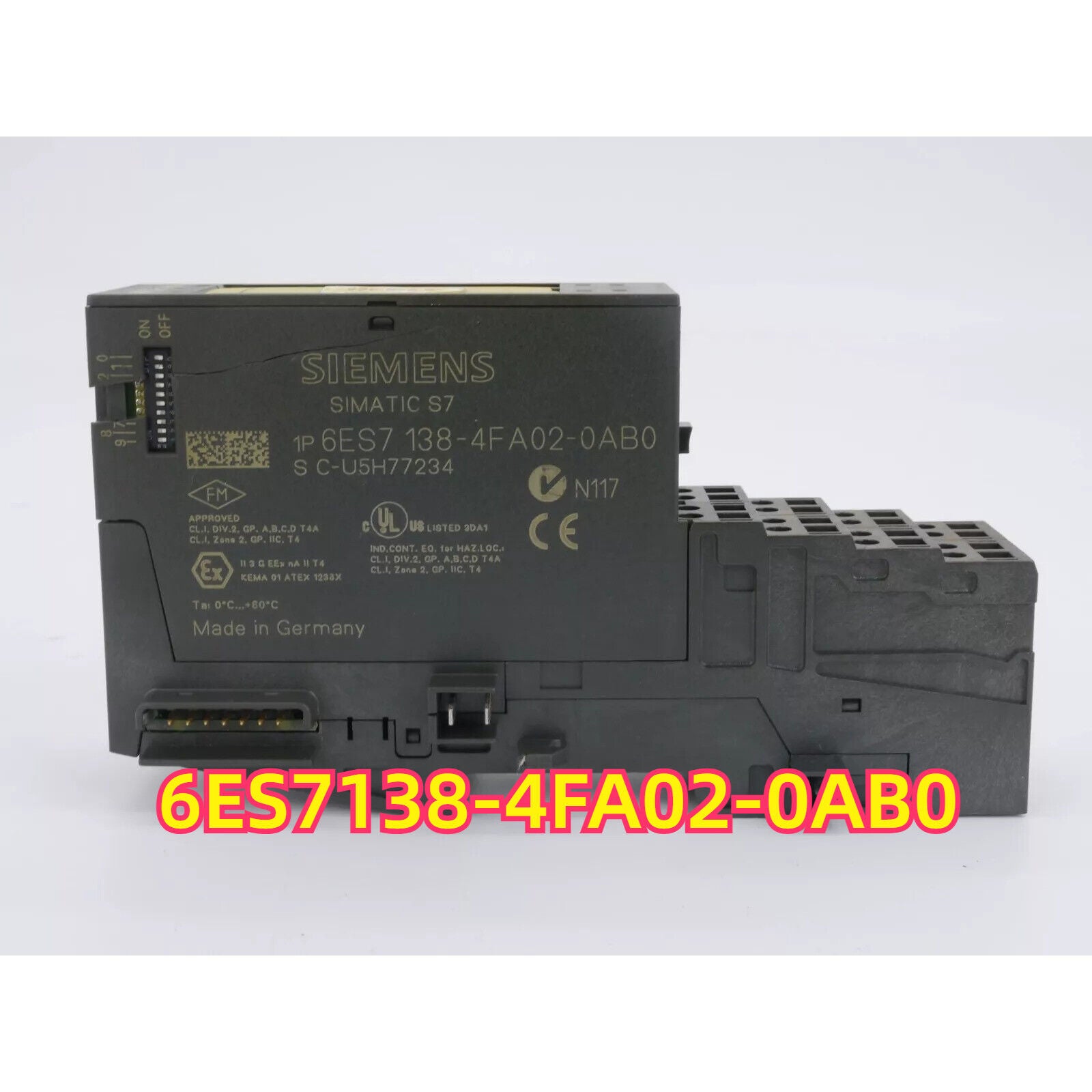Siemens SIMATIC S7 6ES7138-4FA02-0AB0 Failsafe Digital Output Module, industrial automation part, Made in Germany