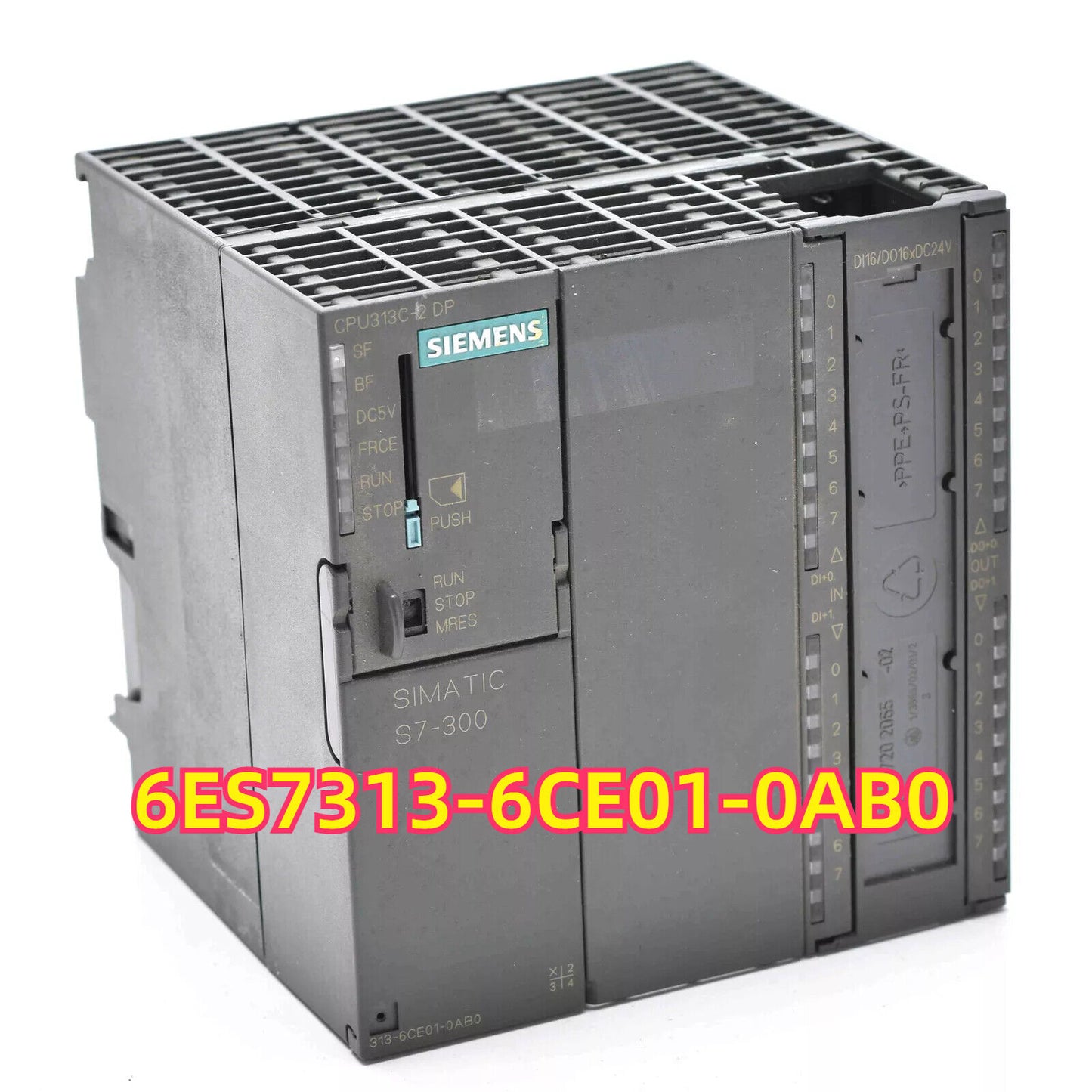 Siemens S7-300 PLC 6ES7313-6CE01-0AB0, industrial automation module with PROFIBUS interface and integrated I/O.