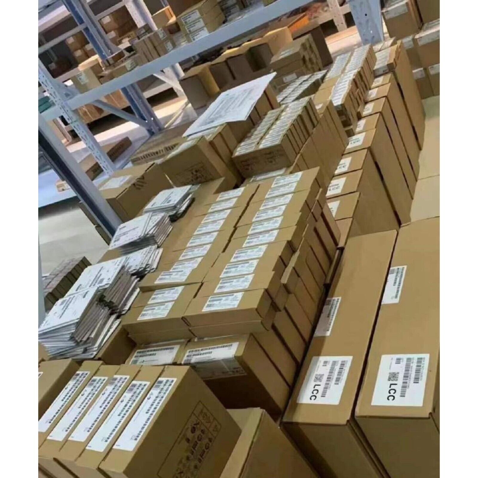 Siemens SINAMICS S120 modules in boxes ready for shipping, industrial automation parts, LCC labels