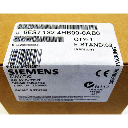 Siemens SIMATIC DP Module 6ES7 132-4HB00-0AB0. Industrial automation part with product details and specifications.