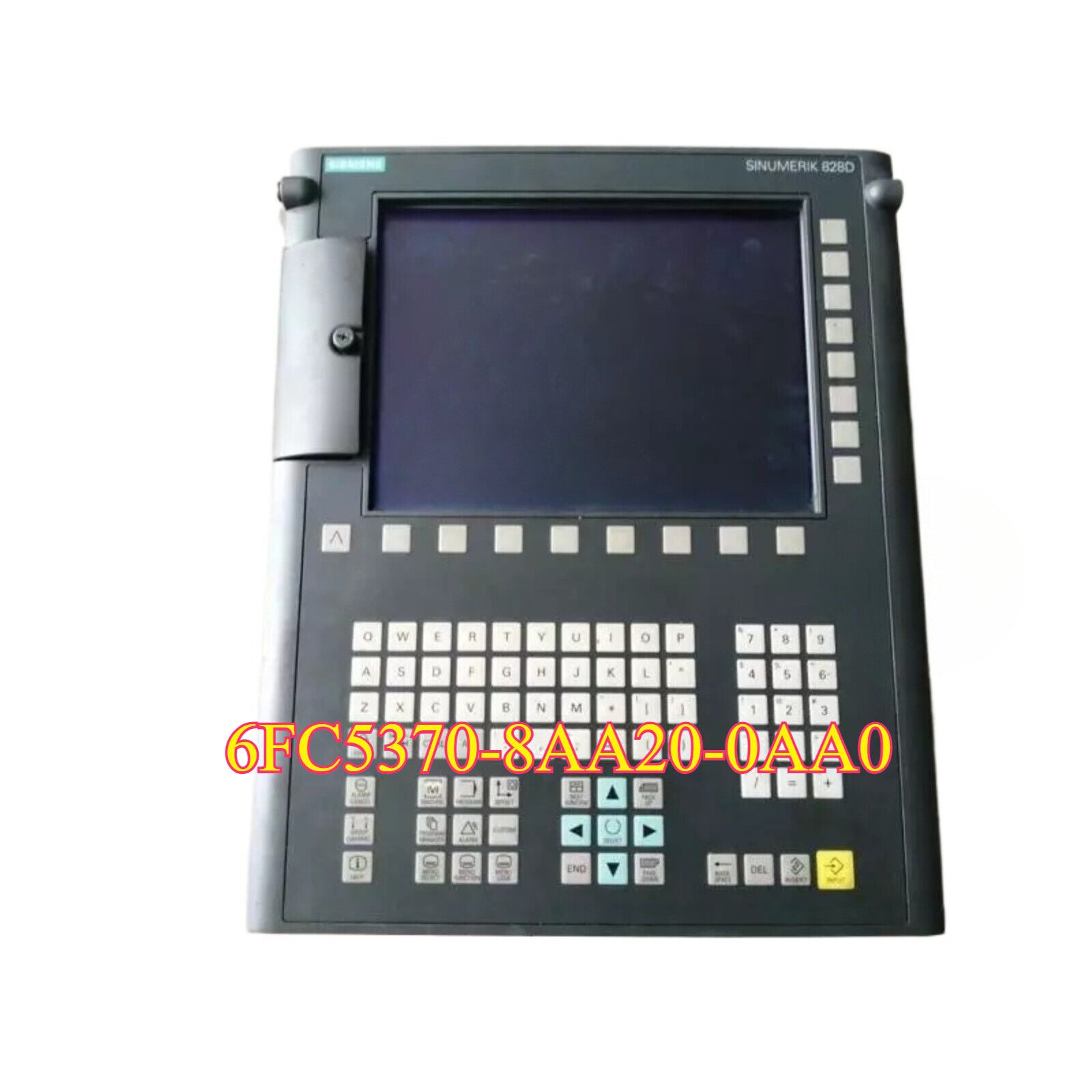 Siemens SINUMERIK 828D PLC with 6FC5370-8AA20-0AA0, industrial automation control panel, featuring a display and keyboard