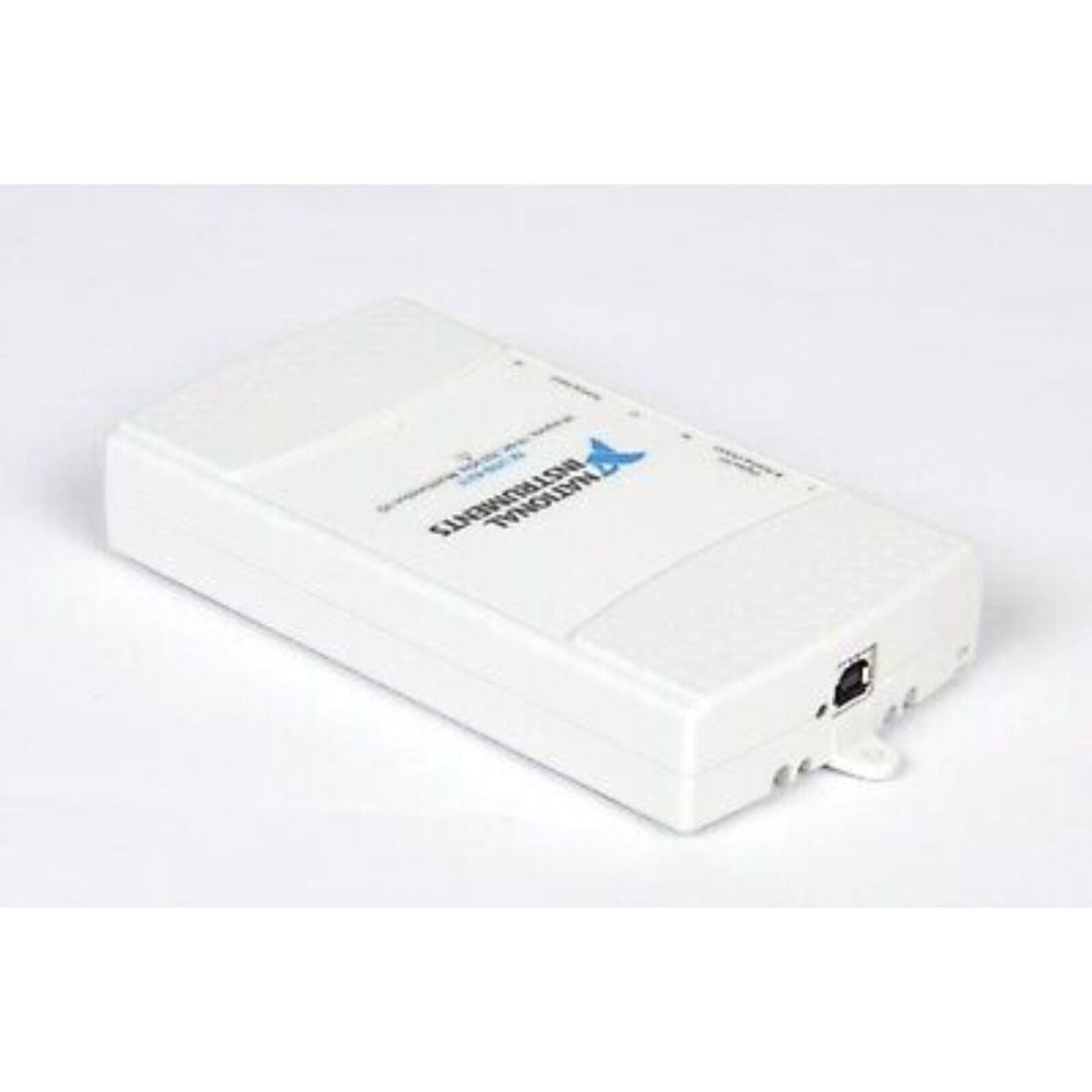 National Instruments USB-6211 data acquisition device, white enclosure with USB port, for industrial automation.