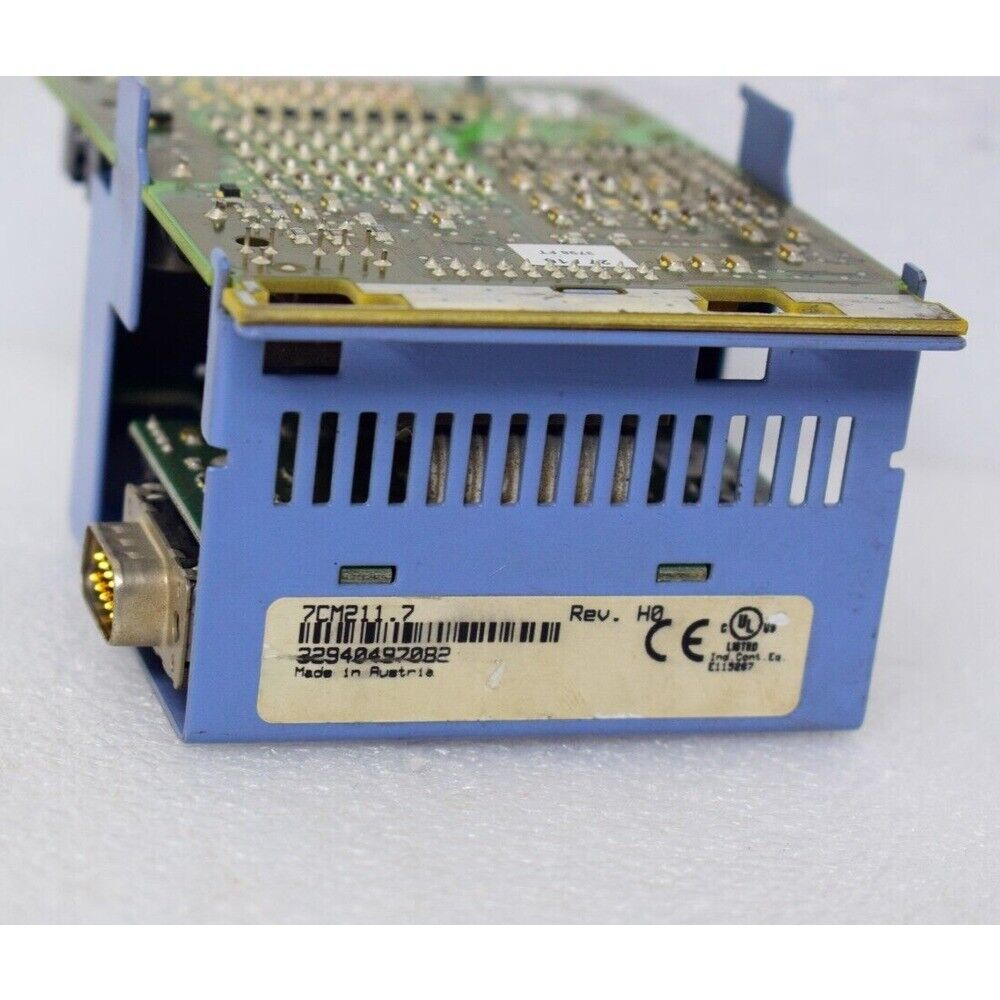 B&R 7CM211.7 PLC Module CM211, blue, industrial automation equipment. Made in Austria, CE certified.