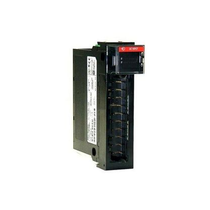 Allen-Bradley 1756-IA16 ControlLogix AC Input Module. Black PLC module with AC input indicator.