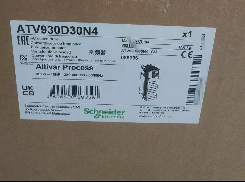 Schneider Electric ATV930D30N4 Altivar Process AC Speed Drive, 30kW-40HP, 380-480V