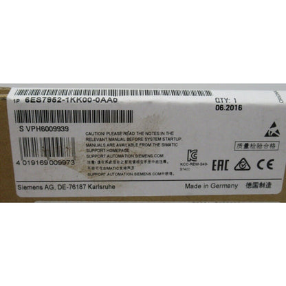 Siemens SIMATIC S7 Memory Card 6ES7952-1KK00-0AA0, industrial automation part, Made in Germany