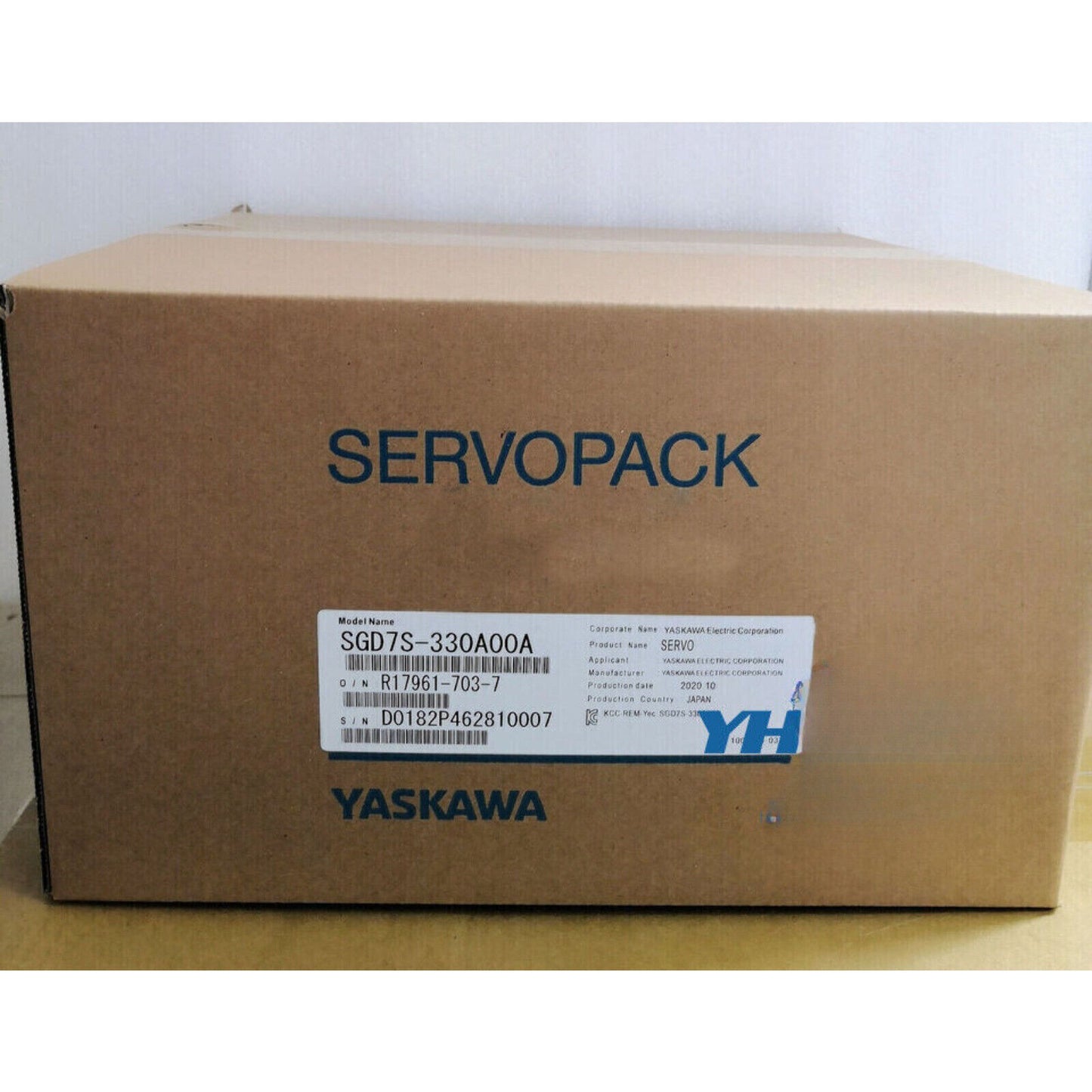 Yaskawa SGD7S-330A00A Servo Drive in a cardboard box, industrial automation part