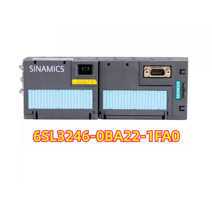 Siemens SINAMICS G120 Control Unit 6SL3246-0BA22-1FA0, front view, details visible.