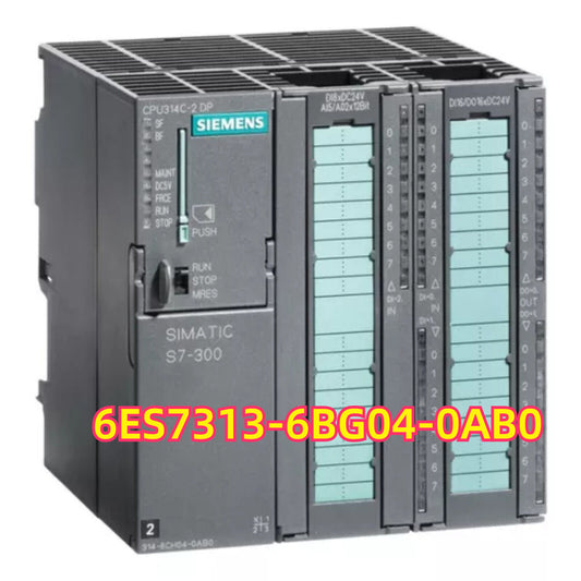 Siemens SIMATIC S7-300 PLC, model 6ES7 313-6BG04-0AB0, industrial automation component