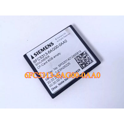 Siemens 6FC5313-6AG00-0AA0 memory card, CF-Card 8GB empty, industrial automation part.