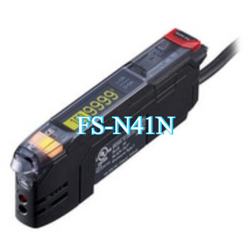 Keyence FS-N41N Fiber Optic Sensor, black, with display and cable, industrial automation part