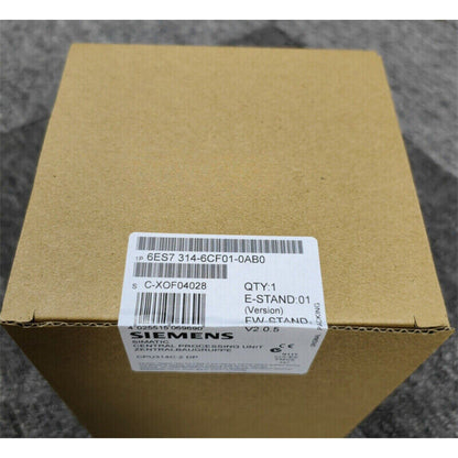 Siemens SIMATIC S7-300 CPU 314C-2DP PLC in brown cardboard box with product label.