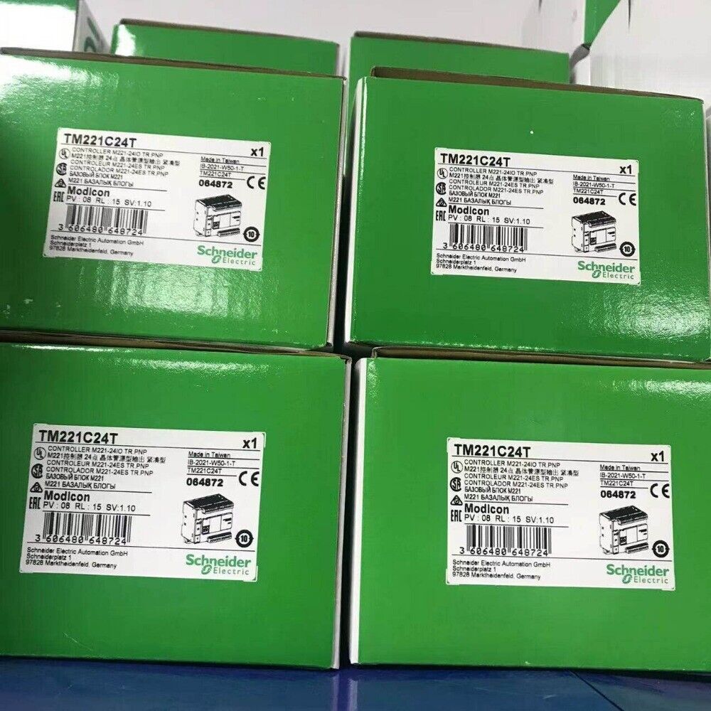 Schneider Electric TM221C24T PLC Module, new in box, industrial automation part, compact controller.