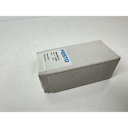 Festo VMPA2-M1H-J-PI Air Solenoid Valve in box. Industrial automation component with specifications visible.