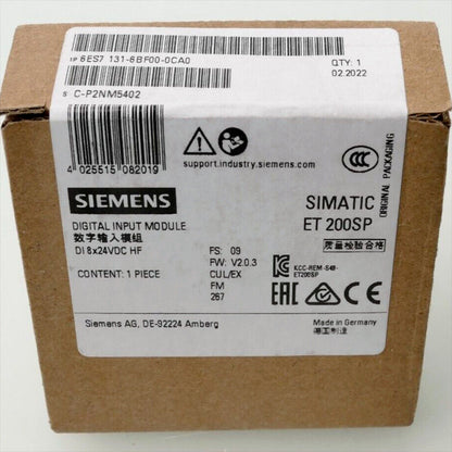 New Siemens 6ES7 131-6BF00-0CA0 6ES7131-6BF00-0CA0 ET 200SP digital input module