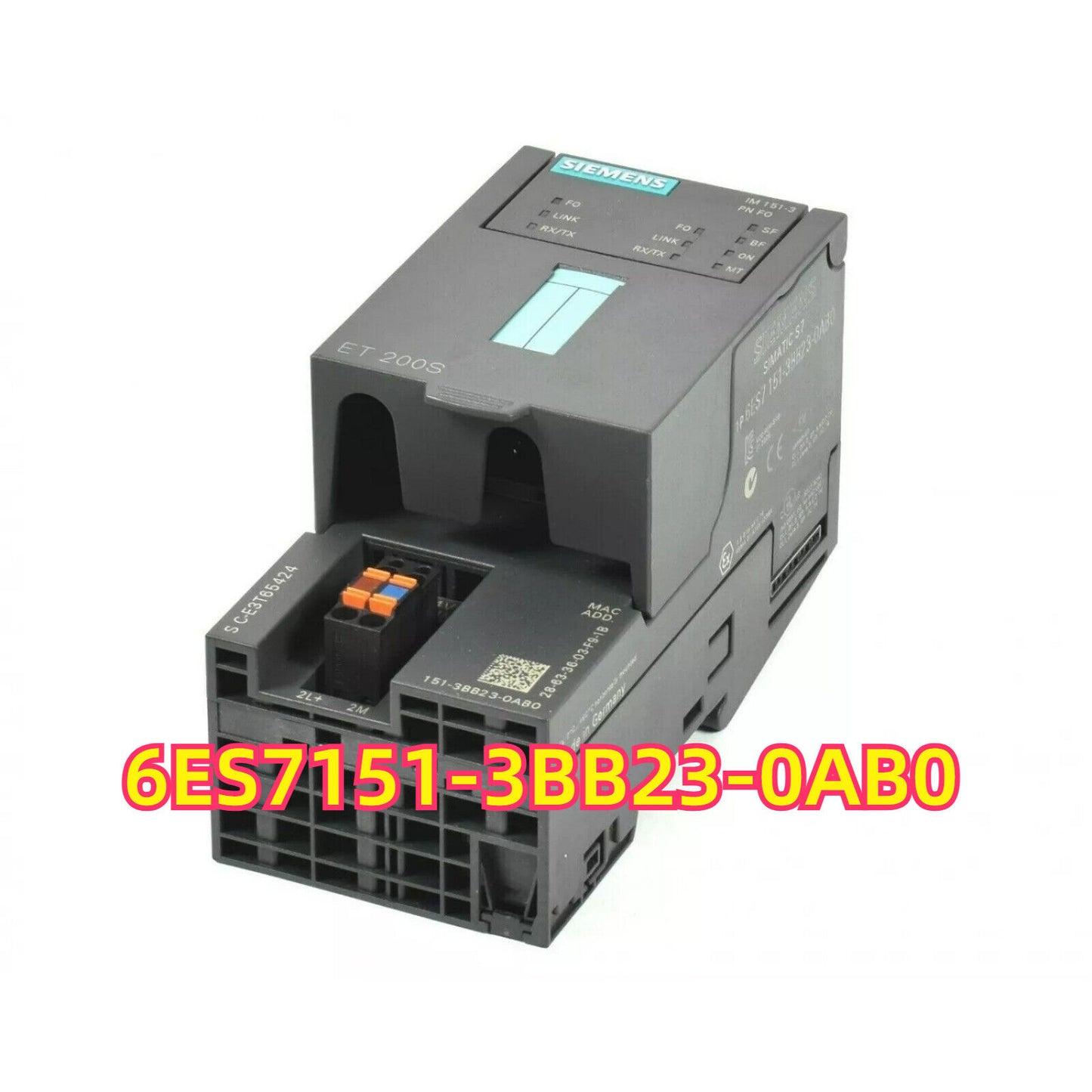 Siemens PLC Interface Module 6ES7151-3BB23-0AB0, industrial automation part, gray