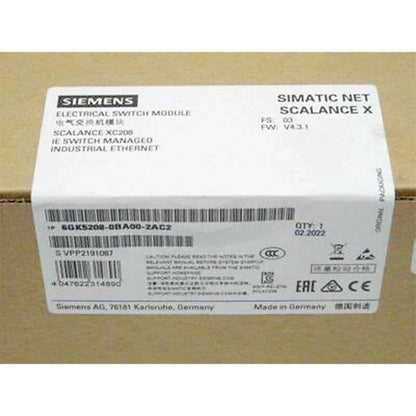 Siemens SCALANCE XC208 IE Switch Managed Industrial Ethernet on Packaging