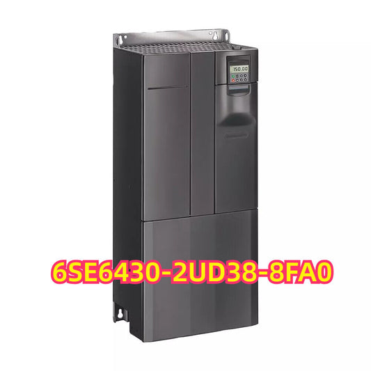 Siemens MICROMASTER 430 Drive 6SE6430-2UD38-8FA0. Industrial automation component with a digital display.