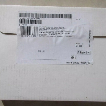 Siemens S7-300 original packaging. Made in Germany. Part number 6ES7 390-1AB60-0AA0.