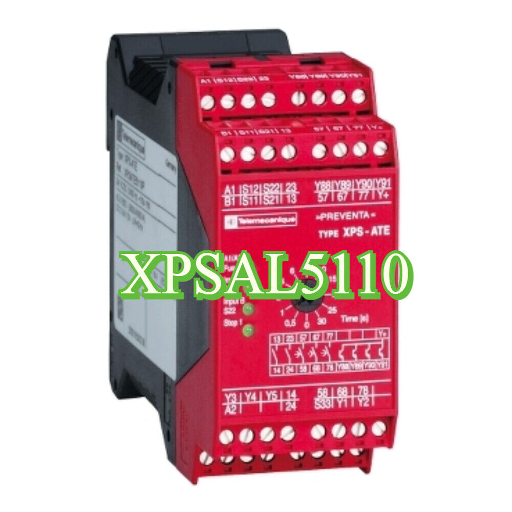 Schneider XPSAL5110 safety relay 24VAC/DC, red and black industrial automation component