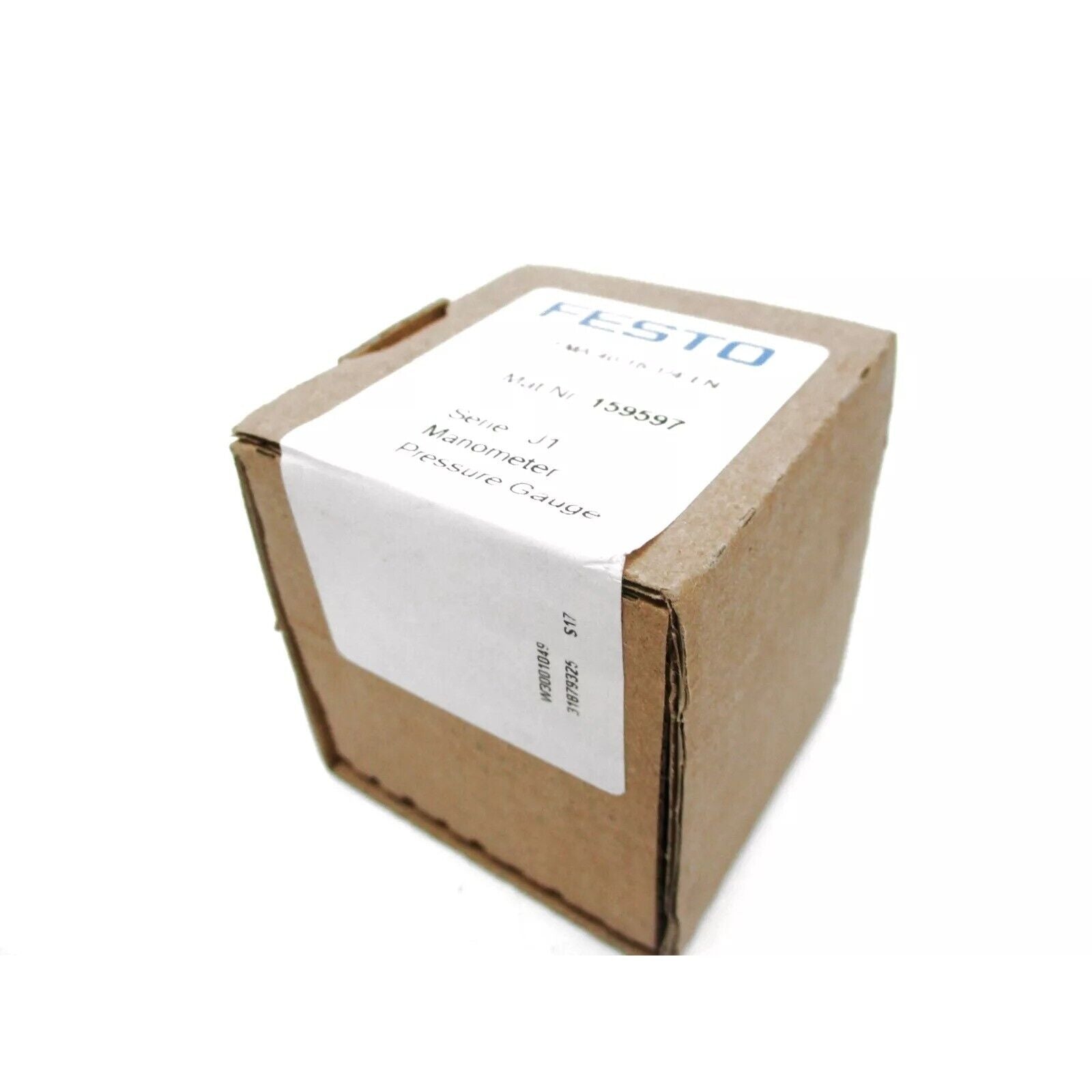 FESTO pressure gauge in original packaging, model FMA-40-16-1/4-EN 159597, industrial automation part.