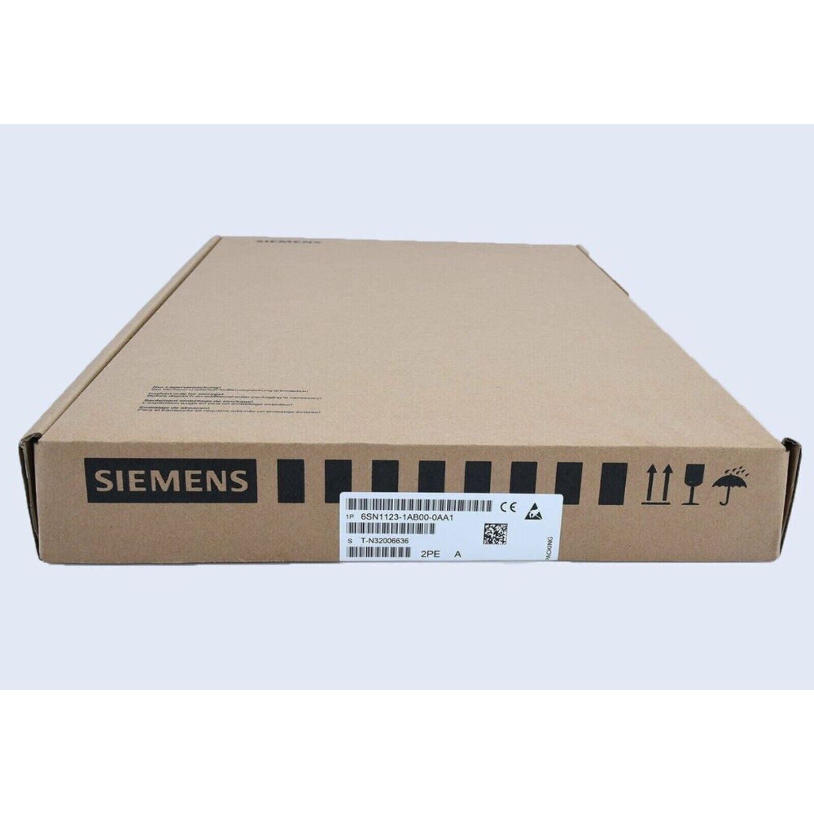 SINAMICS S120 Control Unit 6SN1123-1AB00-0AA1, packaged in a cardboard box, Siemens product.