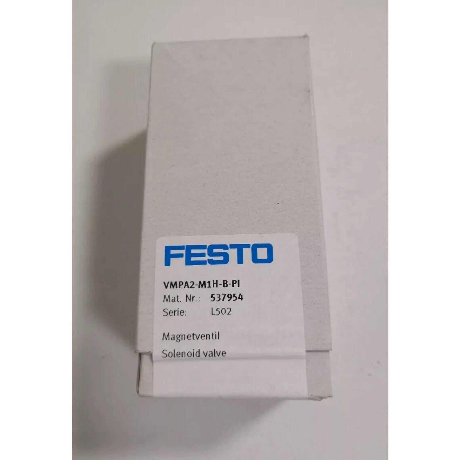 Festo VMPA2-M1H-B-PI solenoid valve in packaging, industrial automation part, Mat. Nr. 537954
