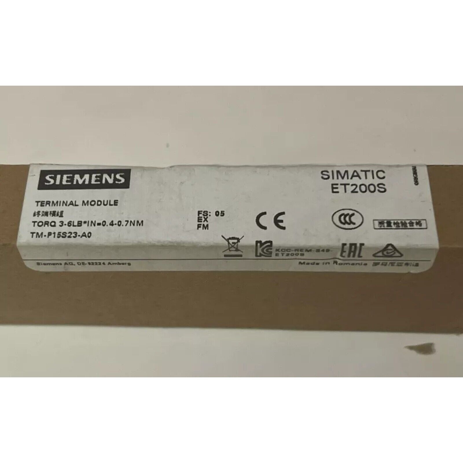 Siemens SIMATIC ET200S Terminal Module TM-P15S23-A0, industrial automation part