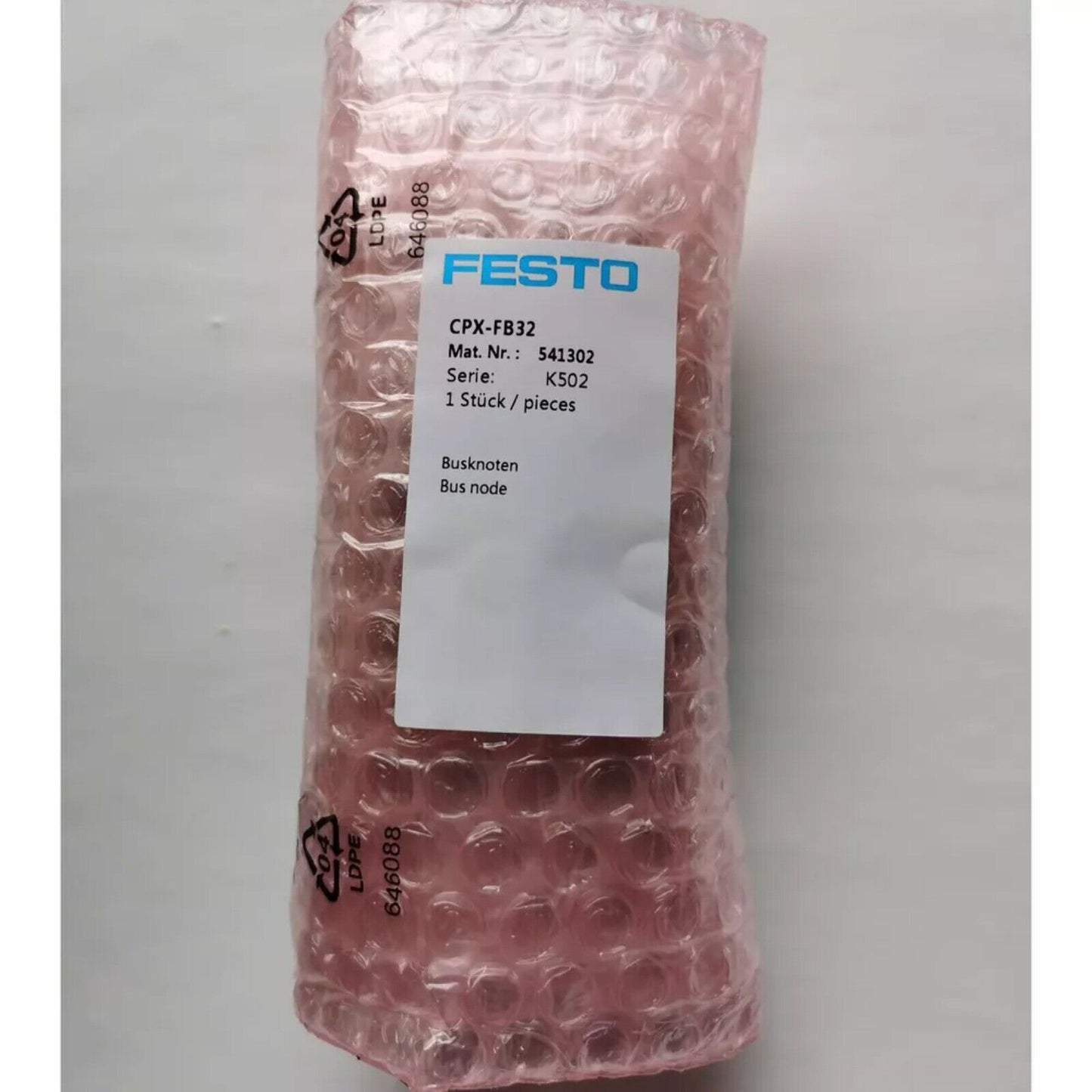 Festo CPX-FB32 Bus Node, new industrial automation part in bubble wrap packaging