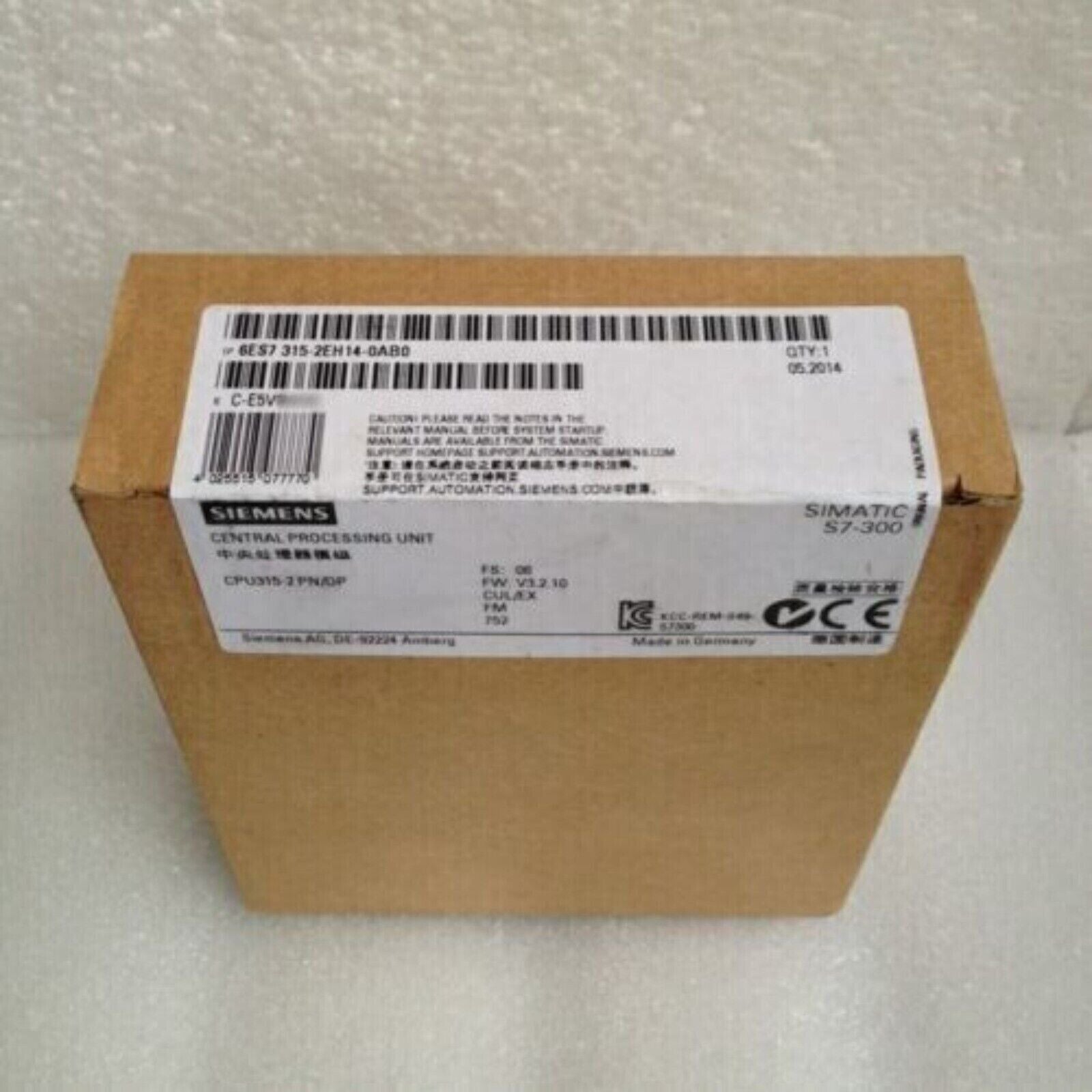 Siemens SIMATIC S7-300 CPU 315-2EH14-0AB0 Box, Central Processing Unit Product, Made in Germany.