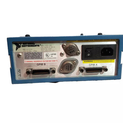National Instruments GPIB-120A Bus Expander/Isolator, blue industrial automation interface device, GPIB.