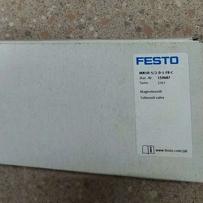 Festo MN1H-5/2-D-1-FR-C Solenoid Valve packaging, product details visible.