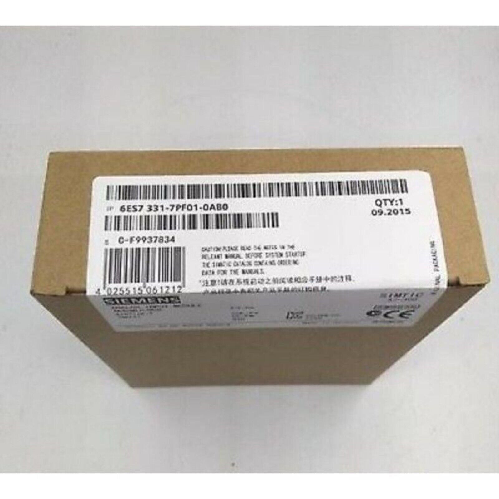 SIMATIC S7-300 SM331 analog input module 6ES7 331-7PF01-0AB0 box, Siemens automation part