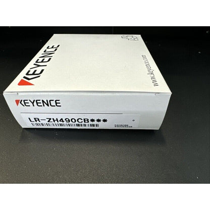 Keyence LR-ZH490CB sensor box, featuring brand logo and product model information, available at www.keyence.com.