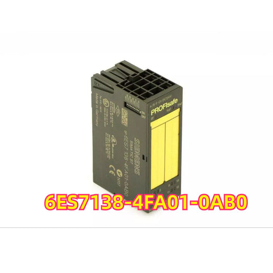 Siemens SIMATIC S7 DP ELECTRON MODULE 6ES7138-4FA01-0AB0, black and yellow PLC module, industrial automation part.