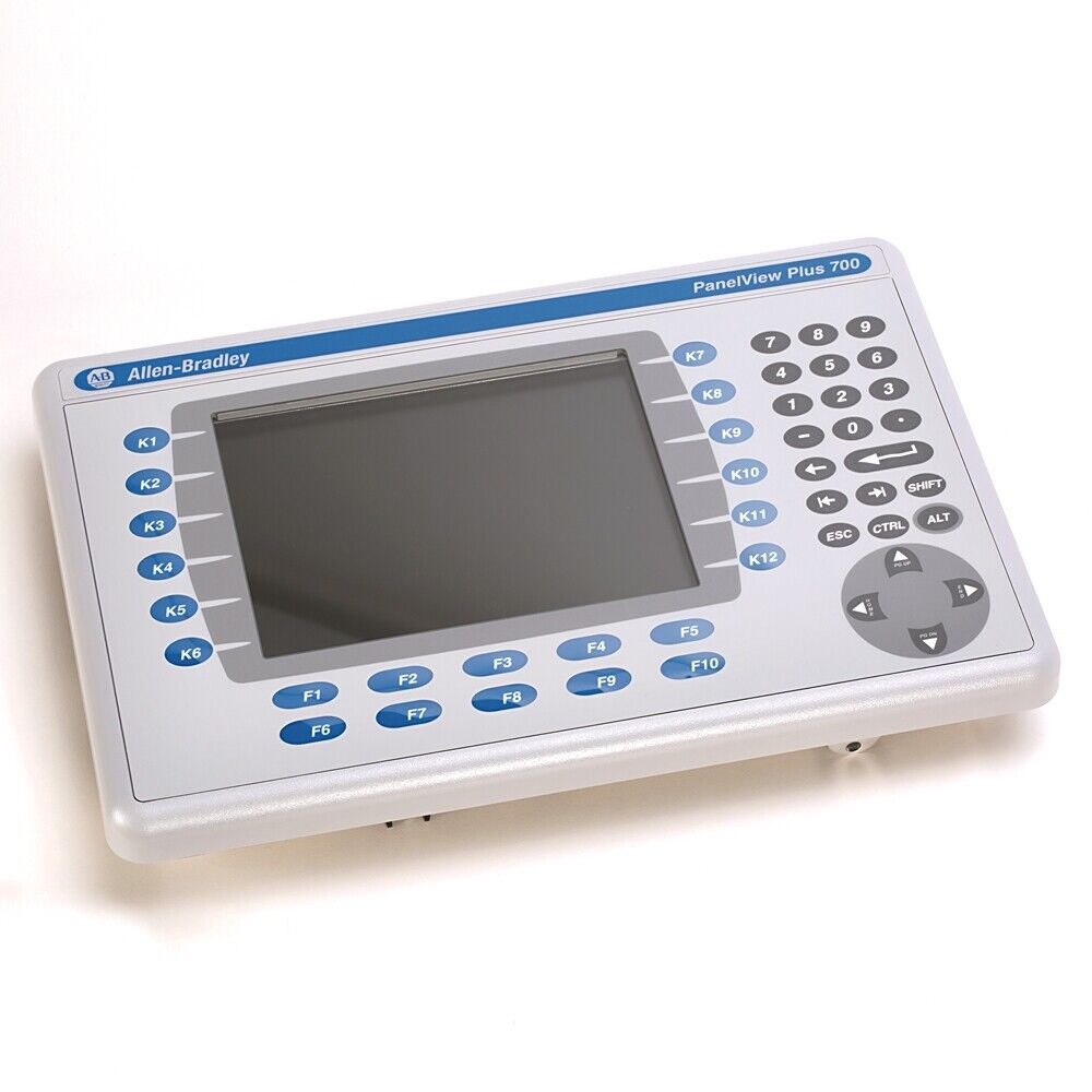 Allen-Bradley PanelView Plus 700 HMI module with touchscreen and function keys, for industrial automation.
