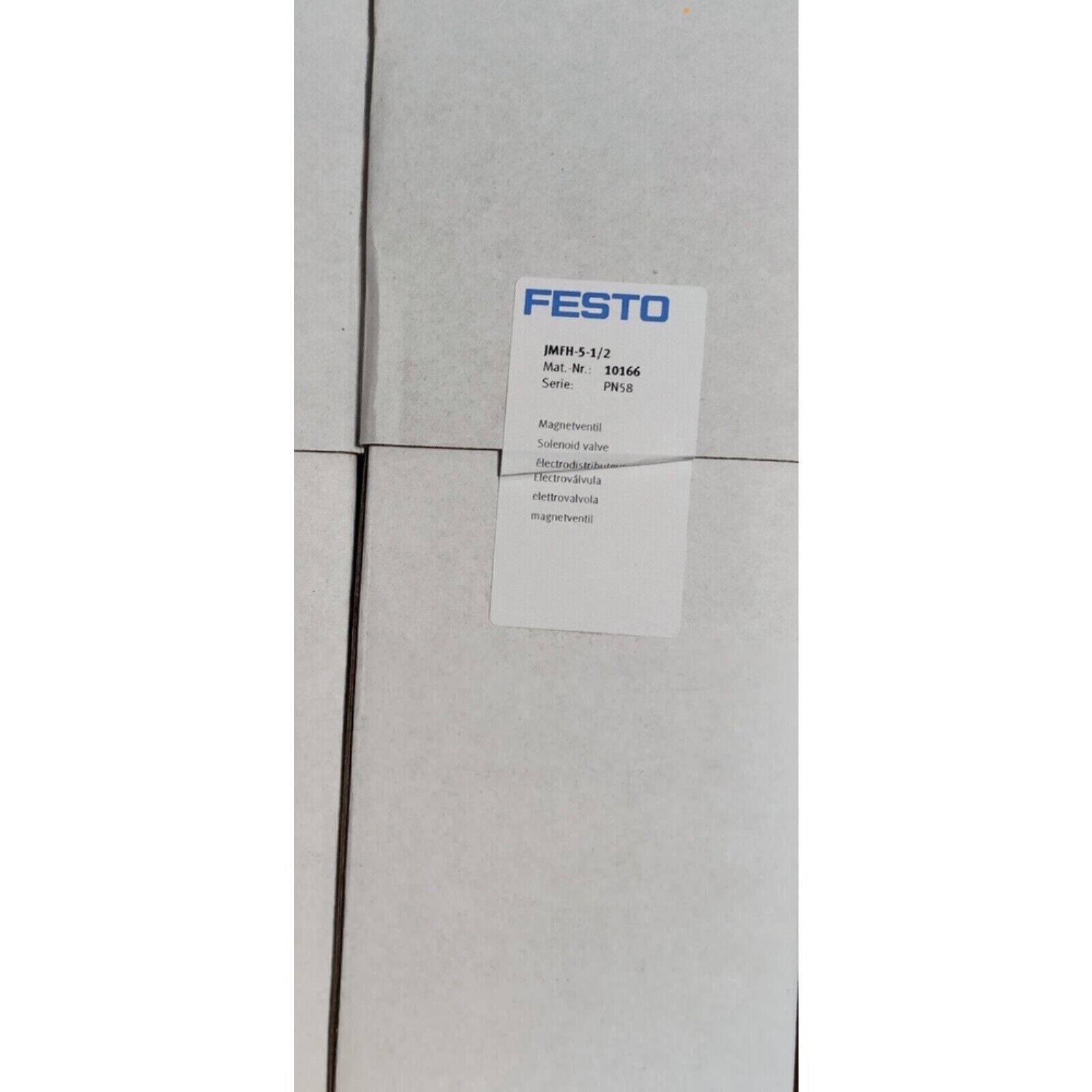 FESTO JMFH-5-1/2 Solenoid Valve label, PN58, industrial automation part
