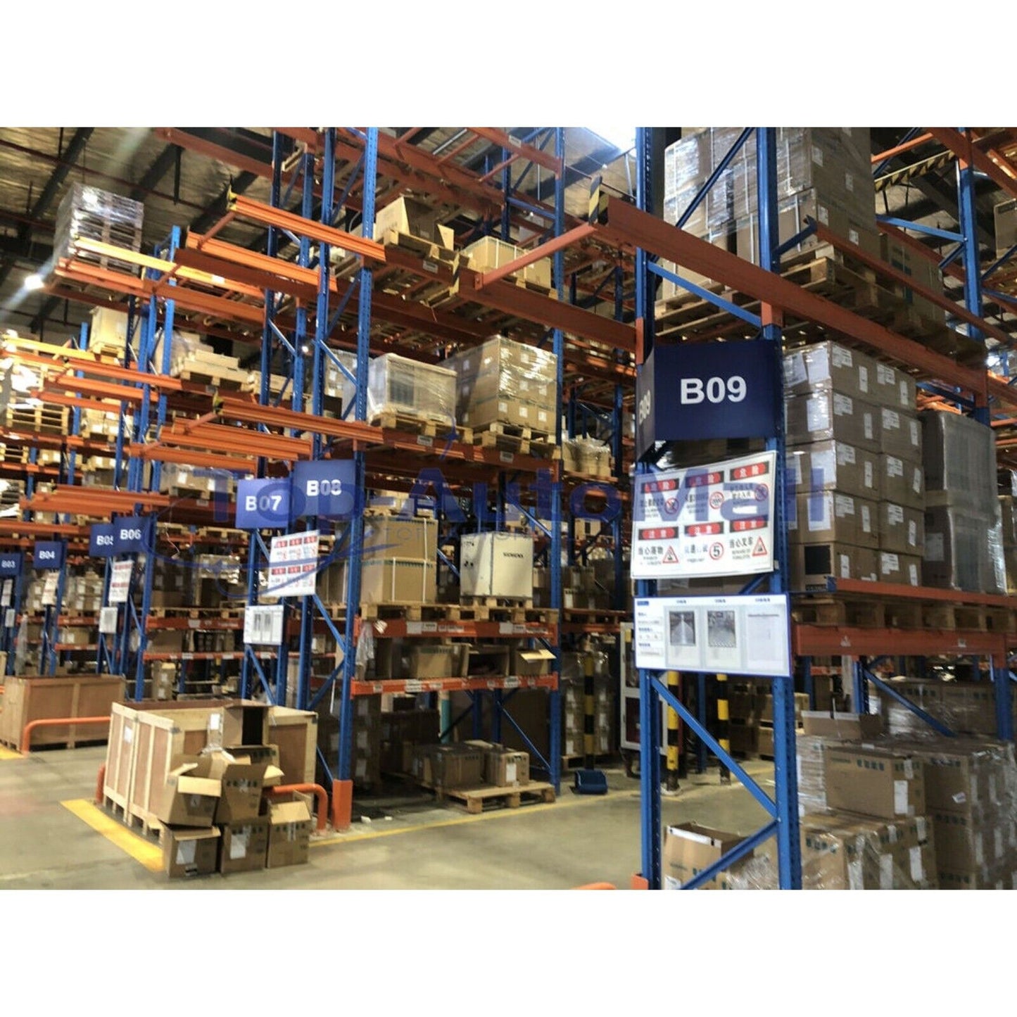 Warehouse stock of Siemens industrial automation parts, including SINAMICS braking modules, ready for fast shipping.