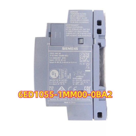 Siemens 6ED1055-1MM00-0BA2 HMI module. Features PROFINET. Panel mount for industrial automation.