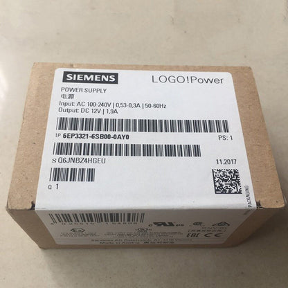 Siemens LOGO!Power Stabilized Power Supply, 6EP3321-6SB00-0AY0, 12V/1.9A, industrial automation part.