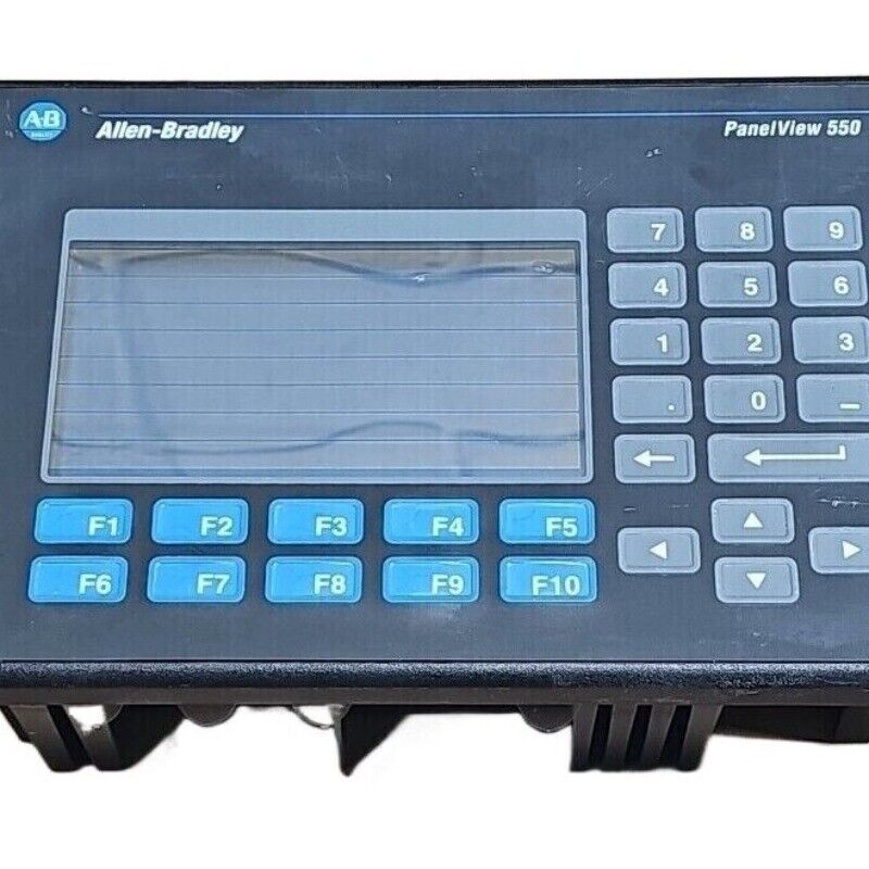 Allen-Bradley PanelView 550 HMI Module, featuring function keys and numeric keypad.