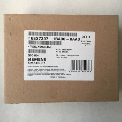 Siemens SIMATIC S7-300 Power Supply Module 6ES7307-1BA00-0AA0, brown box packaging, QTY 1.