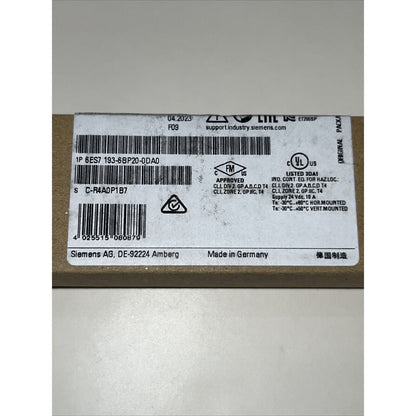 Industrial Communication | Siemens | 6ES7193-6BP20-0DA0 6ES7 193-6BP20-0DA0 SIMATIC ET 200SP BaseUnit