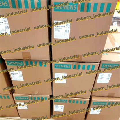 Siemens industrial automation equipment boxes stacked, product boxes on shelves.