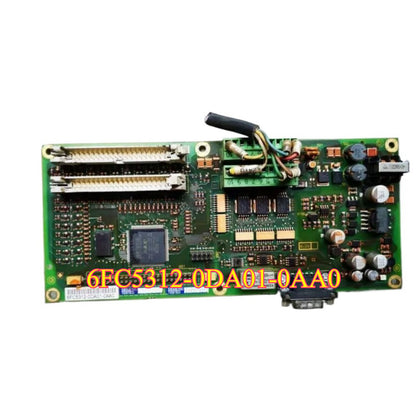 Siemens 6FC5312-0DA01-0AA0 PLC Module, Green circuit board with connectors and components, industrial automation part